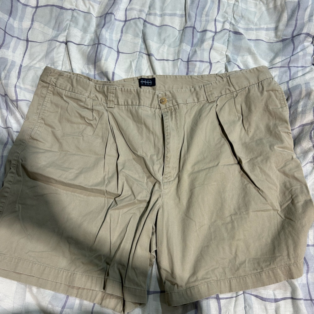 Harbor Bay Men's Khaki Flat Front Shorts